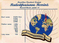 QSL Radio Bukarest 1955